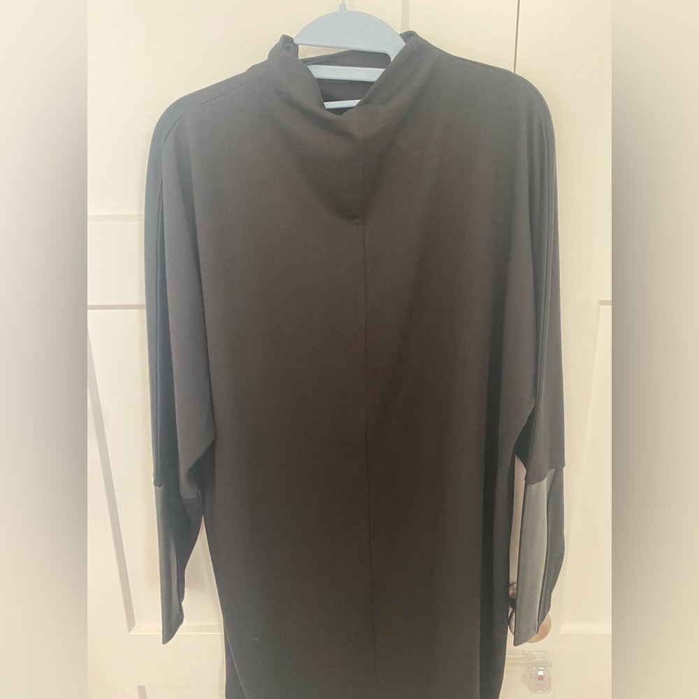 Express Faux Leather Sleeve dress